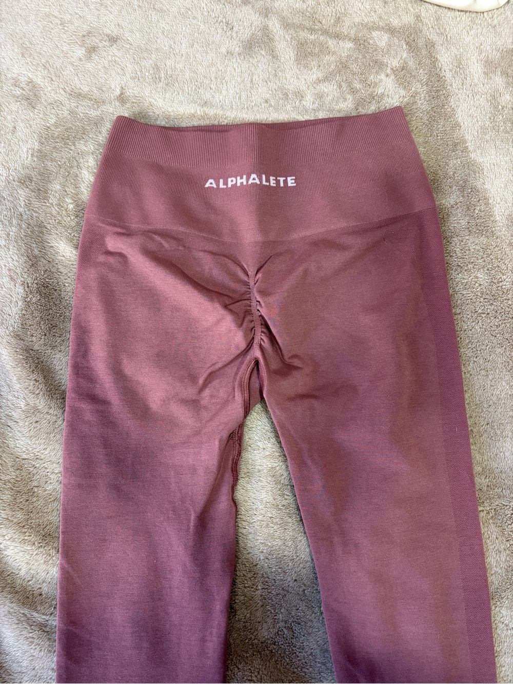 Alphalete Amolify Seamless Leggings in Soft Mauve Pink